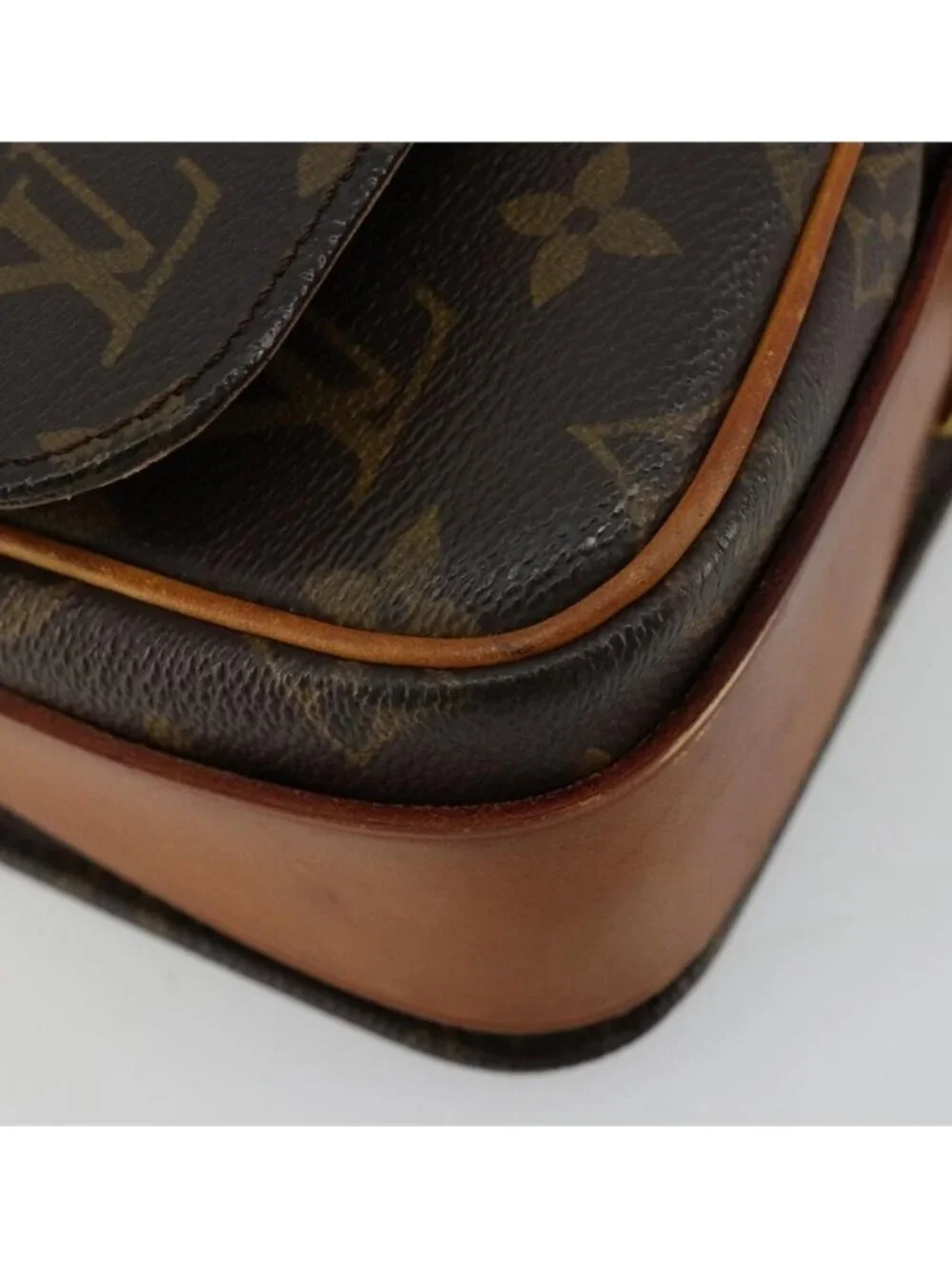Authentic LOUIS VUITTON Monogram Cartouchiere MM Shoulder Bag M51253 LV